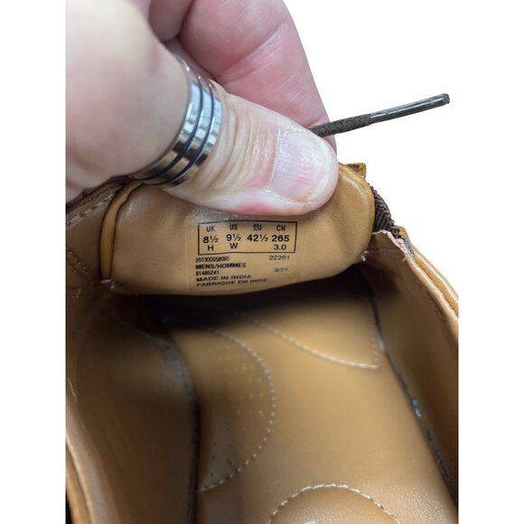 Clarks mens brown leather dress oxfords sz 9.5W SKU 9770 - Picture 6 of 16